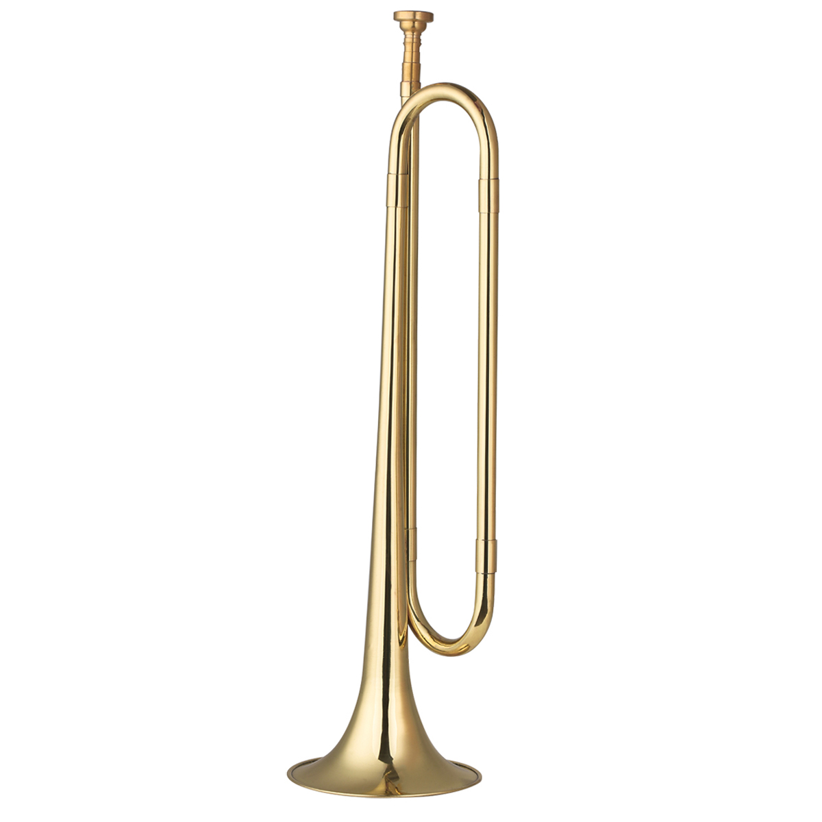 Musical Instrument Bugle - Trompette de cavalerie plaquée or en