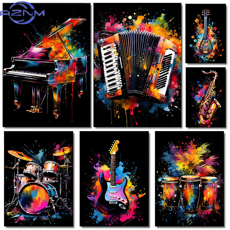 Picture Of Musical Instrument - Affiches de festival de musique, tableaux